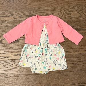 NWT Pink Cardigan with Floral Dress